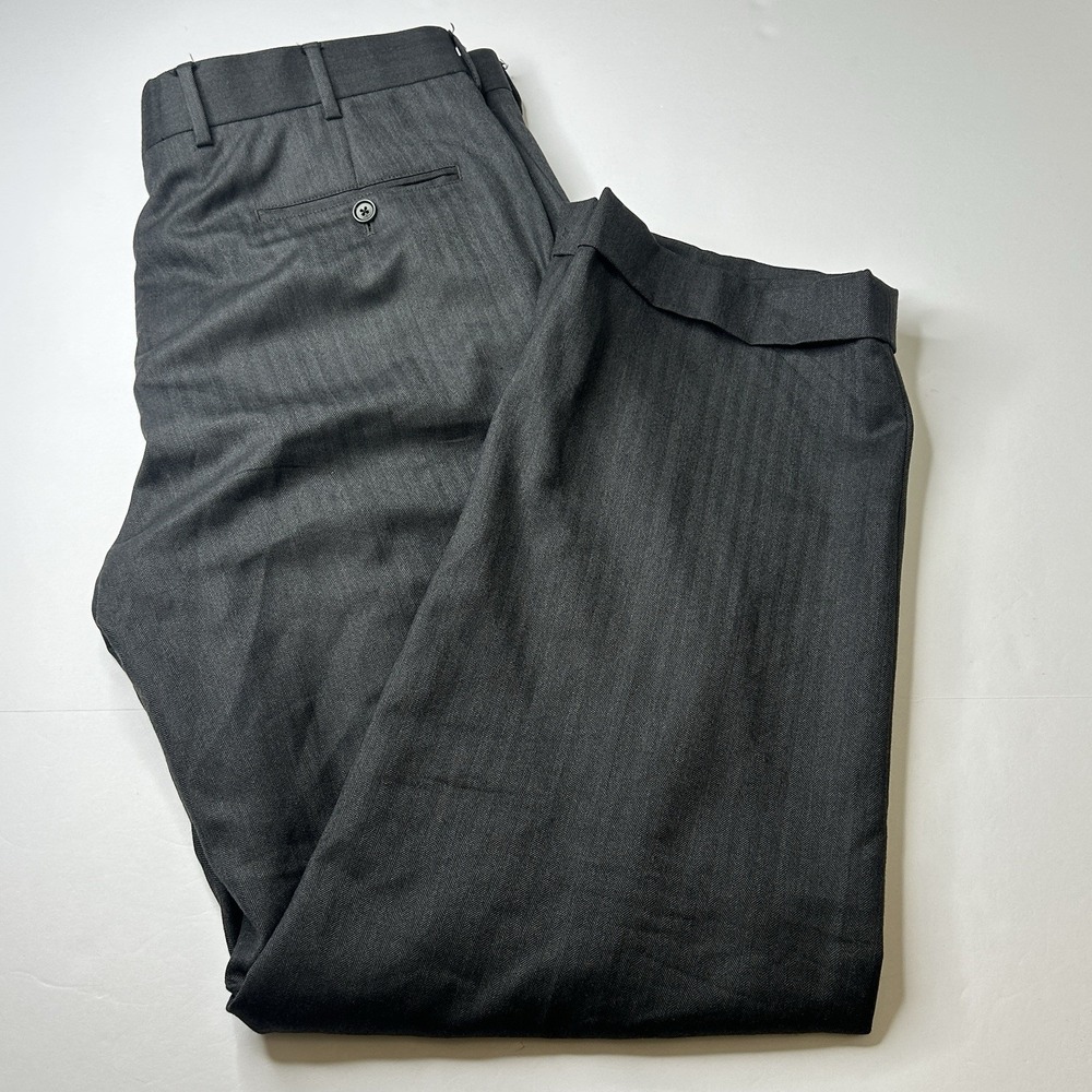 Brooks Brothers 1818 Madison Suit Pants Mens 36x30 Charcoal Gray 100% Wool USA